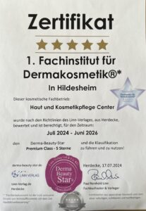 Zertifikat-Dermokosmetik